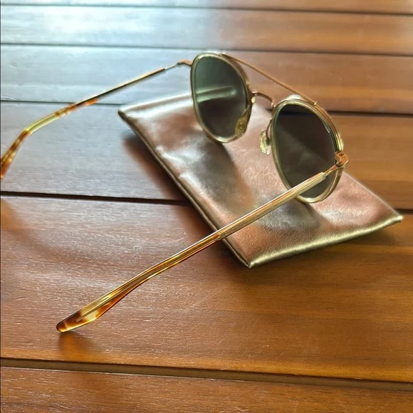 Barton Perreira Gold and Brown Sunglasses - Picture 3 of 8